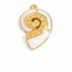 Color enamel ocean animal flower diy jewelry accessories stainless steel pendant