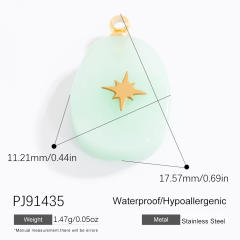 Stainless steel diy small jewelry natural stone butterfly necklace accessories