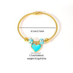 Fashion titanium steel love bracelet creative personality drop oil stainless steel bangle
