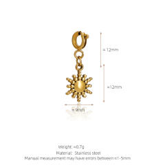Stainless Steel Marine Life Starfish Shell Conch Love Cross DIY Pendant Single Pendant Necklace Accessories