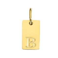 DIY jewelry accessory block pendant with initial letter stainless steel pendant