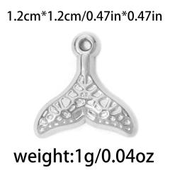 304 stainless steel geometric exquisite small flower sun fishtail gourd star diy jewelry pendant