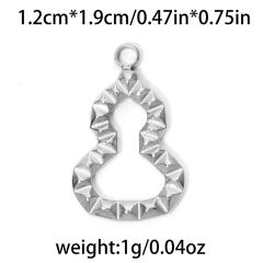 304 stainless steel geometric exquisite small flower sun fishtail gourd star diy jewelry pendant