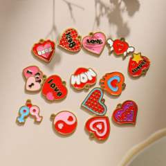 304 Stainless Steel Pink Love Love/MOM mother's Day DIY Accessories Pendant