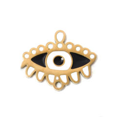 304 Stainless Steel Devil's Eye Oil Drop Palm Pendant DIY Necklace Accessories