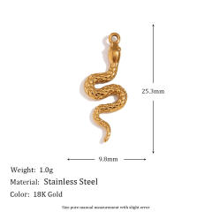 DIY jewelry accessories stainless steel plated 18K gold bow wave pearl pendant