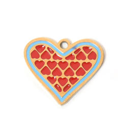 304 Stainless Steel Pink Love Love/MOM mother's Day DIY Accessories Pendant