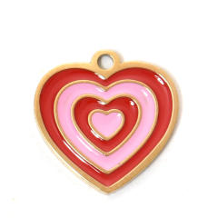 304 Stainless Steel Pink Love Love/MOM mother's Day DIY Accessories Pendant