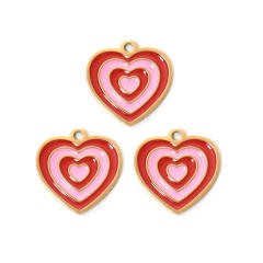 304 Stainless Steel Pink Love Love/MOM mother's Day DIY Accessories Pendant