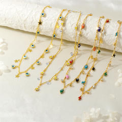 Distinctive Fashion Small Pendant Loud Little Daisy Palm Devil's Eye Lightning Simple All-match Necklace