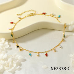 Distinctive Fashion Small Pendant Loud Little Daisy Palm Devil's Eye Lightning Simple All-match Necklace