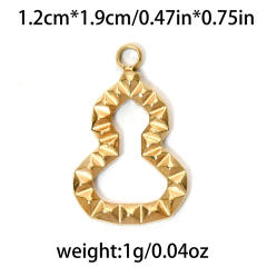 304 stainless steel geometric exquisite small flower sun fishtail gourd star diy jewelry pendant