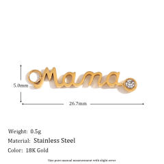 DIY jewelry accessories stainless steel plated 18K gold bow wave pearl pendant