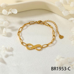 Personality Natural Crystal Bud Modeling Minimalism Cross Life Tree Fadeless Titanium Steel Bracelet
