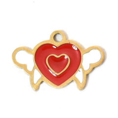 304 Stainless Steel Pink Love Love/MOM mother's Day DIY Accessories Pendant