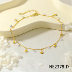 Distinctive Fashion Small Pendant Loud Little Daisy Palm Devil's Eye Lightning Simple All-match Necklace
