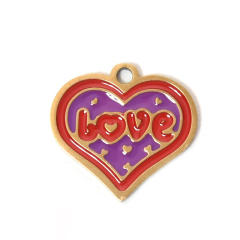 304 Stainless Steel Pink Love Love/MOM mother's Day DIY Accessories Pendant