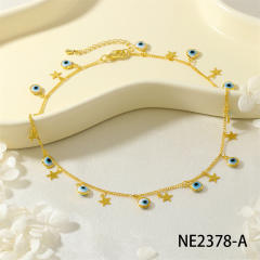 Distinctive Fashion Small Pendant Loud Little Daisy Palm Devil's Eye Lightning Simple All-match Necklace
