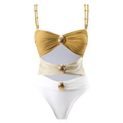New Split Two-piece Bikini Swimsuit Women's Tight Slimming Chiffon Skirt Swimwear suit
