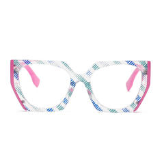 New color floral large frame plain glasses frame anti-blue light reading glasses