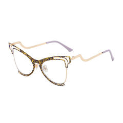 Colorful Butterfly Frame Anti-blue Light Flat Mirror reading glasses