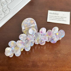 Heavy Industry Diamond Grab Clip Flower Acetic Acid hair claw clips