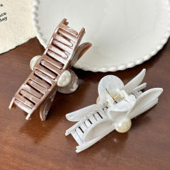 Vintage Oil Painting Texture Flower Grab Clip All-match Ponytail hair claw clips