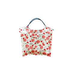 Korean Style Summer Large Capacity Shoulder Bag Drawstring Shopping Bag Fresh Floral Tote bag