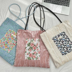 New Pearlescent Canvas Bag Large Capacity General Bag Girl's Lace Portable tote Bag