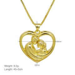 Heart shape diamond pendant mother's day gift diy jewelry charm