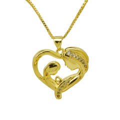 Heart shape diamond pendant mother's day gift diy jewelry charm