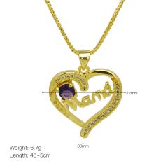 Heart shape diamond pendant mother's day gift diy jewelry charm