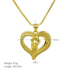 Heart shape diamond pendant mother's day gift diy jewelry charm