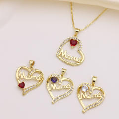 Heart shape diamond pendant mother's day gift diy jewelry charm