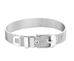 10mm stainless steel bracelet band diamond love heart cross clover charm diy jewelry