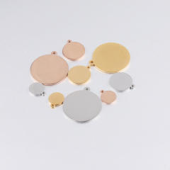 DIY lettering outer hole round plate wafer hanging mirror stainless steel wafer accessories 25/20/15/10mm thick 1.5mm