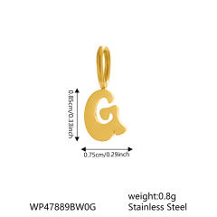Fashionable Stainless Steel Miniature Alphabet Letters Jewelry Accessories Small Size initial letter