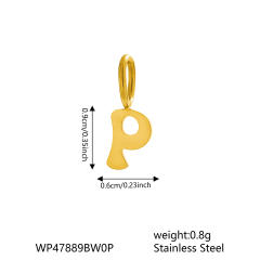 Fashionable Stainless Steel Miniature Alphabet Letters Jewelry Accessories Small Size initial letter