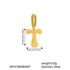 Fashionable Stainless Steel Miniature Alphabet Letters Jewelry Accessories Small Size initial letter