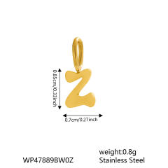 Fashionable Stainless Steel Miniature Alphabet Letters Jewelry Accessories Small Size initial letter
