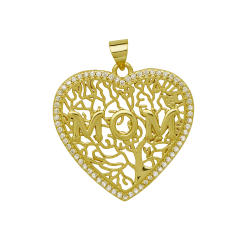 Hollow out mother's day diy jewelry necklace pendant (without chain)