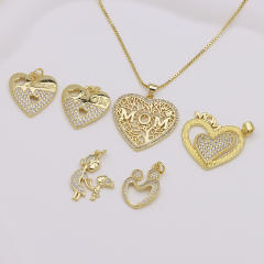 Hollow out mother's day diy jewelry necklace pendant (without chain)