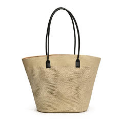 South Korea Foldable Big-brim Sunshade Hat for Seaside Vacation All-match Straw Hat Beach Bag Large Capacity Straw Bag