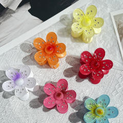 Gradient Candy Color Diamond Egg Flower hair clips hair claw clips