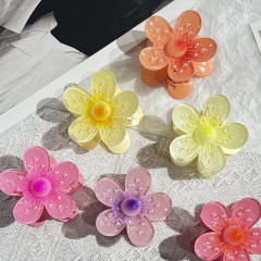 Gradient Candy Color Diamond Egg Flower hair clips hair claw clips