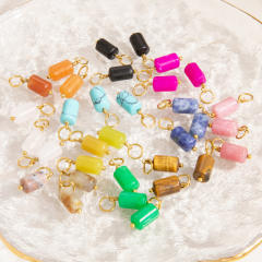 Natural stone jewelry accessories handmade DIY stainless steel pendant necklace bracelet earrings accessories
