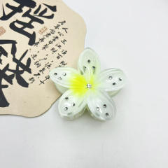 Rhinestone hot sale flower Acrylic hair clips hair claw clips 8CM