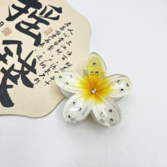 Rhinestone hot sale flower Acrylic hair clips hair claw clips 8CM