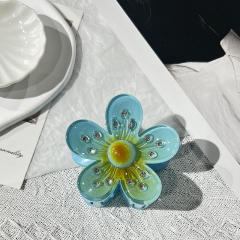 Gradient Candy Color Diamond Egg Flower hair clips hair claw clips
