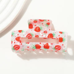 Korean Style Hair Claw Clip Fruit Pattern Spring Women's Handmade PVC Hair clips
